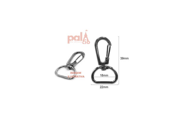 MOSQUETAO ONIX 39X22MM C/ 02PC