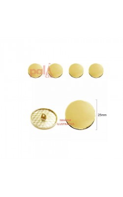 BOTAO METAL DOURADO 25MM C/5PC