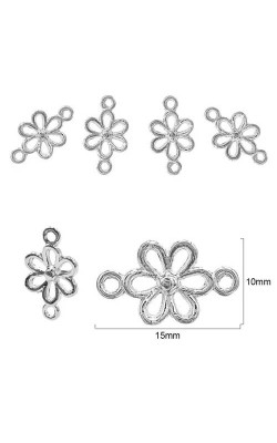 ENTREMEIO METAL FLOR PRINCESS COM 5 UNIDADES