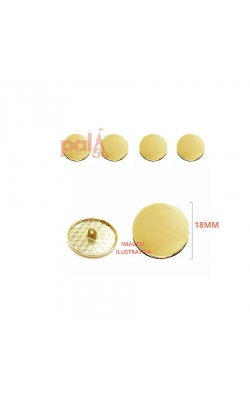 BOTAO METAL DOURADO 18MM C/5PC