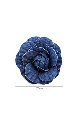 APLIQUE FLOR AZUL ESCURO 7,5CM