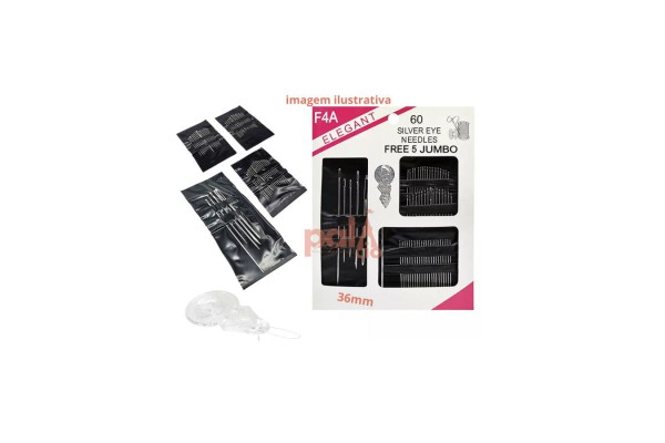 KIT AGULHA DE COSTURA C/ 60PC