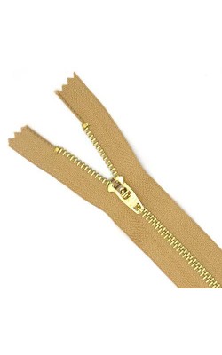 ZIPER METAL CIRCULO N4 12CM AMENDOA