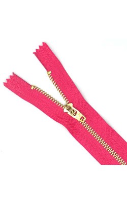 ZIPER METAL CIRCULO N4 12CM PINK