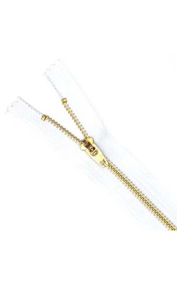 ZIPER METAL CIRCULO N4 12CM BRANCO