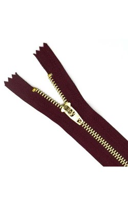 ZIPER METAL CIRCULO N4 15CM MARSALA