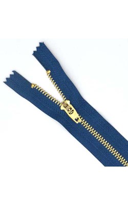 ZIPER METAL CIRCULO N4 15CM ANIL PROFUNDO