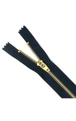 ZIPER METAL CIRCULO N4 15CM MARINHO