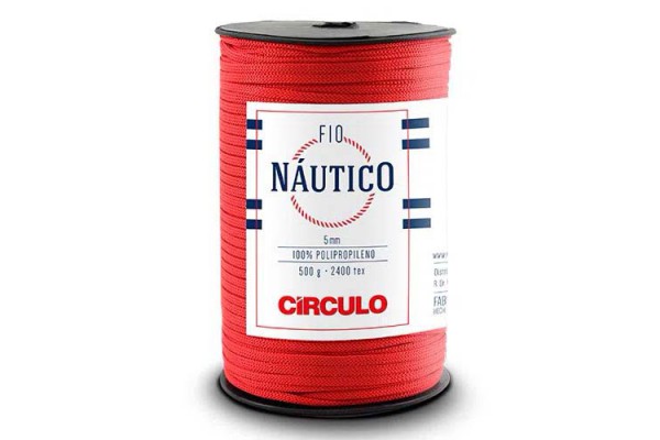 FIO NAUTICO 5MM CIRCULO VERMELHO CIRCULO