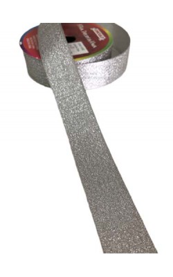 FITA LUREX 22MM CIRCULO COM 10 MT PRATA
