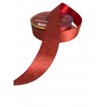 FITA LUREX 22MM CIRCULO COM 10 MT VERMELHO