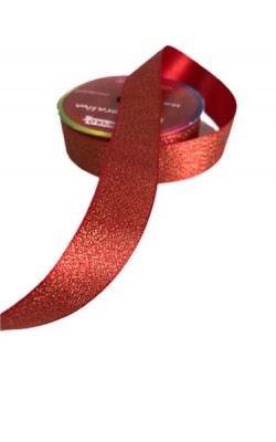 FITA LUREX 22MM CIRCULO COM 10 MT VERMELHO