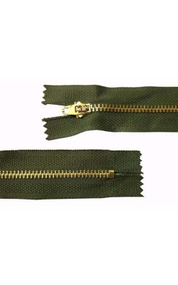 ZIPER METAL CIRCULO N4 12CM MILITAR