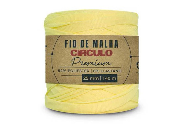 FIO DE MALHA CIRCULO PREMIUM 25MM CITRINO