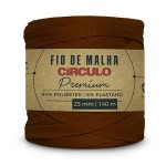 FIO DE MALHA CIRCULO PREMIUM 25MM CHOCOLATE EM PO 