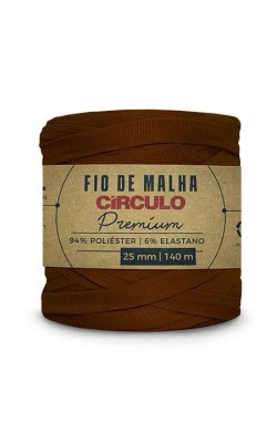 FIO DE MALHA CIRCULO PREMIUM 25MM CHOCOLATE EM PO 