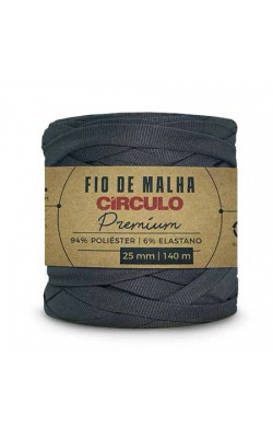 FIO DE MALHA CIRCULO PREMIUM 25MM CINZA RESINA