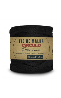 FIO DE MALHA CIRCULO PREMIUM 25MM PRETO