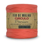 FIO DE MALHA CIRCULO PREMIUM 25MM CORAL VIVO