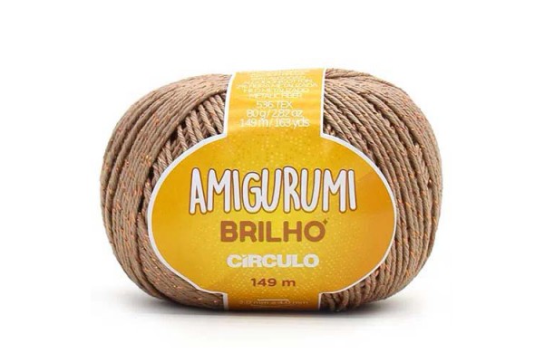 FIO AMIGURUMI BRILHO CIRCULO 149M CASTANHA