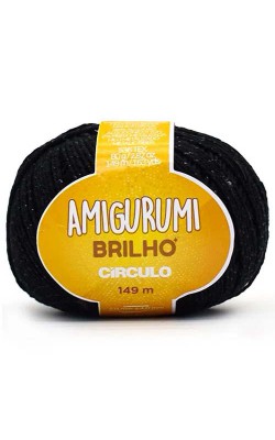 FIO AMIGURUMI BRILHO CIRCULO 149M PRETO