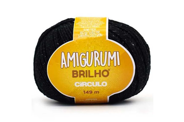 FIO AMIGURUMI BRILHO CIRCULO 149M PRETO