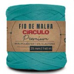 FIO DE MALHA CIRCULO PREMIUM 25MM TURQUESA