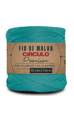 FIO DE MALHA CIRCULO PREMIUM 25MM TURQUESA