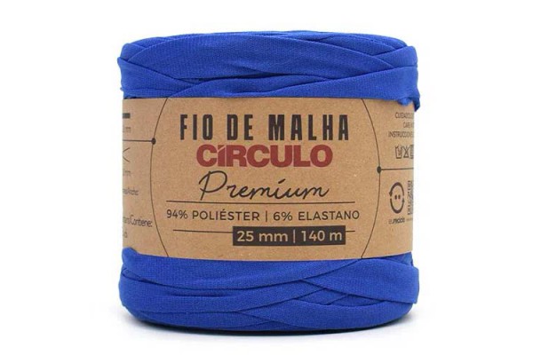 FIO DE MALHA CIRCULO PREMIUM 25MM AZUL BIC