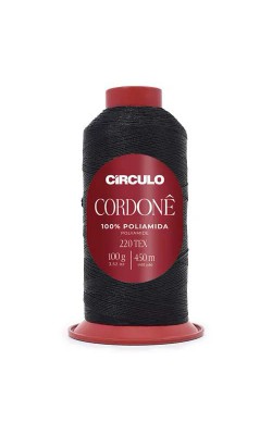 FIO CORDONE CIRCULO 100G PRETO 