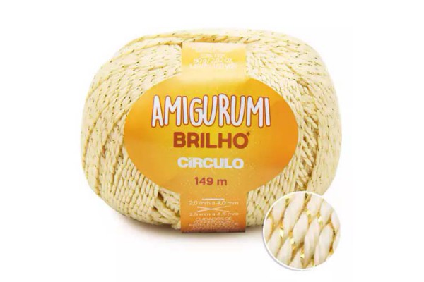 FIO AMIGURUMI BRILHO CIRCULO 149M CREME