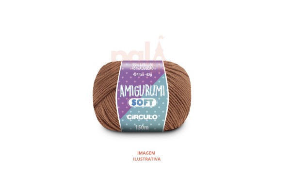 FIO AMIGURUMI SOFT CIRCULO 65G LENHA FIO AMIGURUMI SOFT CIRCULO 65G LENHA