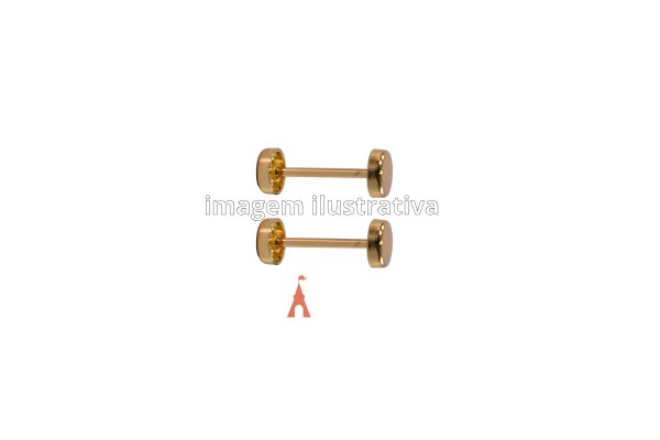 REGULADOR DE METAL 37MM CIRCULO OURO COM 6 PECAS