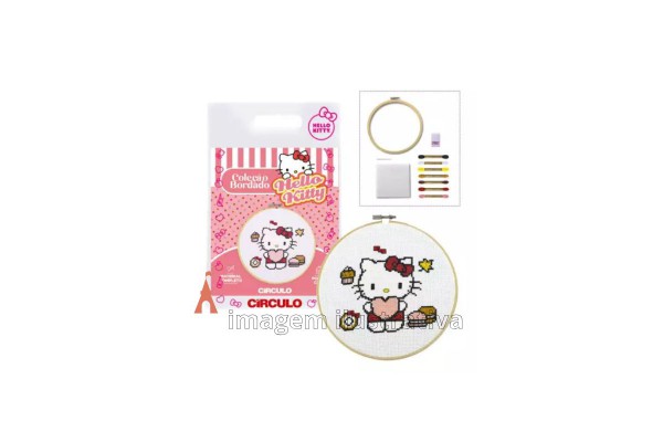 PONTO CRUZ HELLO KITTY CIRCULO DOCES