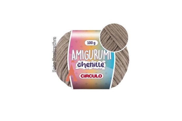 AMIGURUMI CHENILLE 100G CIRCULO PEDRA QUENTE