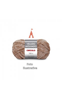 FIO VELUDO MOLHADO CIRCULO 100G NUDE