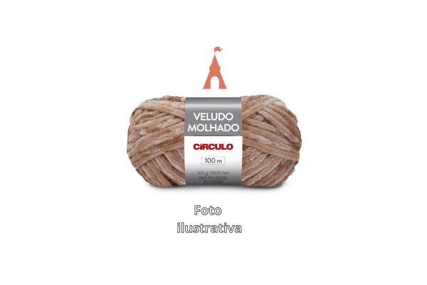 FIO VELUDO MOLHADO CIRCULO 100G NUDE