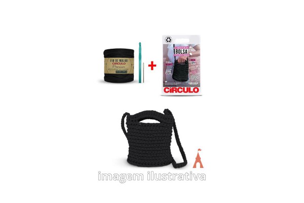 KIT PRIMEIRA BOLSA CIRCULO PRETO