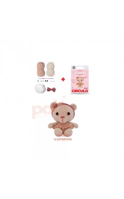 KIT AMIGURUMI URSINHO FLORZINHA CIRCULO
