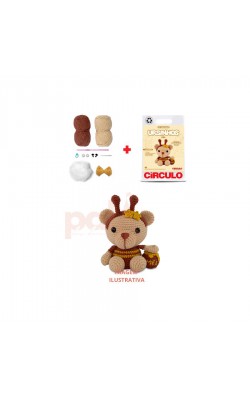 KIT AMIGURUMI URSINHO MEL CIRCULO