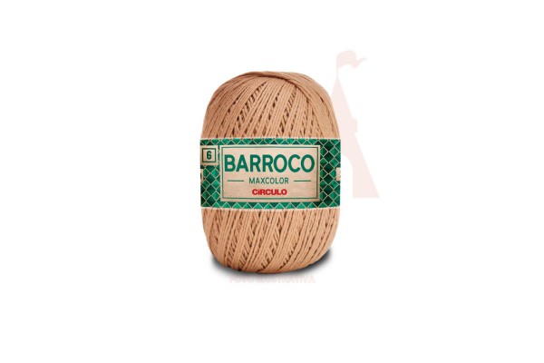 BARBANTE BARROCO MAXCOLOR N6 CIRCULO 400G CASTANHA
