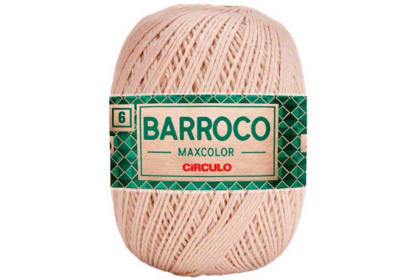 BARBANTE BARROCO MAXICOLOR N6 CIRCULO 400G PORCELANA