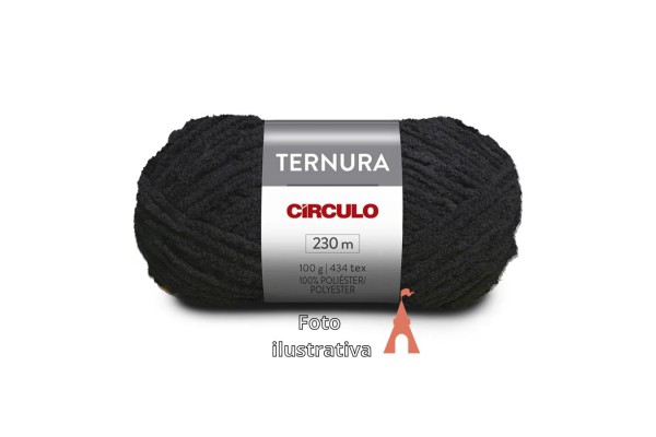 FIO TERNURA CIRCULO 100G PRETO