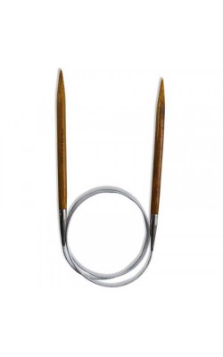 AGULHA CIRCULAR BAMBU ACO 80CM 5MM CIRCULO