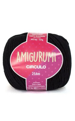 FIO AMIGURUMI CIRCULO 254M PRETO