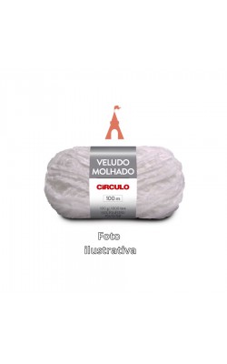FIO VELUDO MOLHADO CIRCULO 100G BRANCO