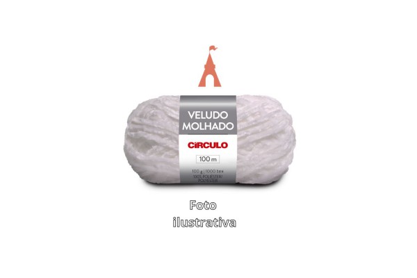 FIO VELUDO MOLHADO CIRCULO 100G BRANCO