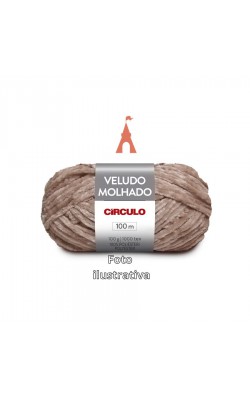 FIO VELUDO MOLHADO CIRCULO 100G BEGE
