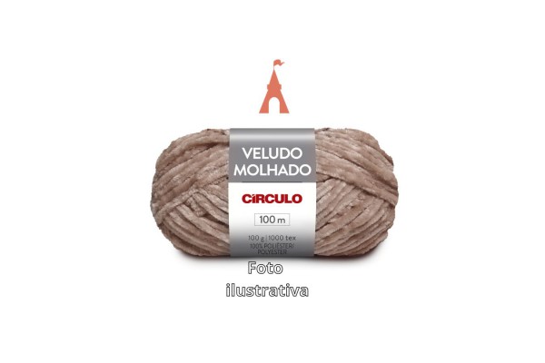 FIO VELUDO MOLHADO CIRCULO 100G BEGE