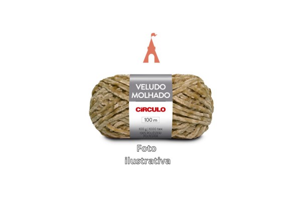FIO VELUDO MOLHADO CIRCULO 100G CASTANHA